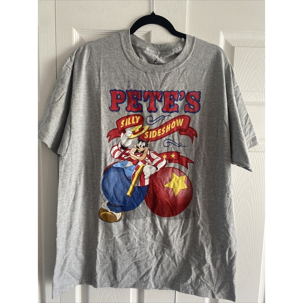 Disney Pete's Silly Sideshow T-Shirt Mens XL Gray Graphic Tee Cotton Spring XL